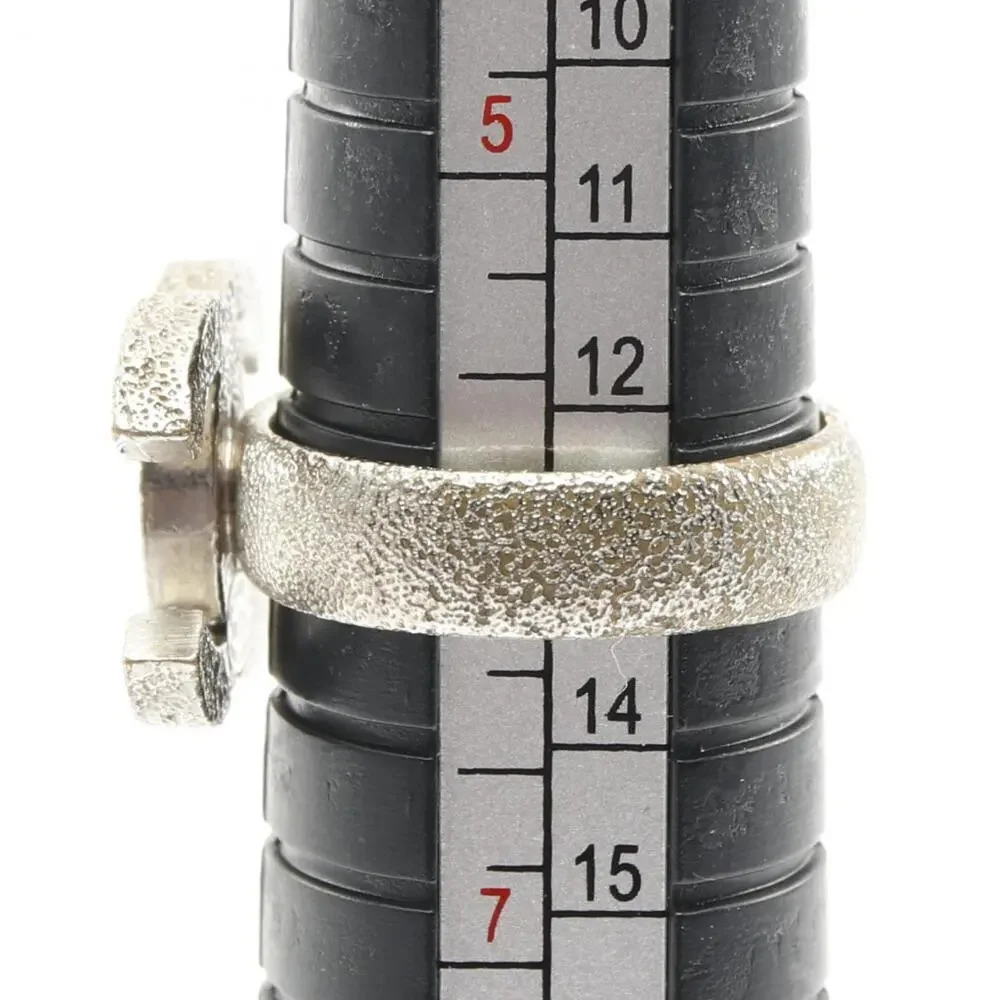 CHANEL Silver Logo Ring